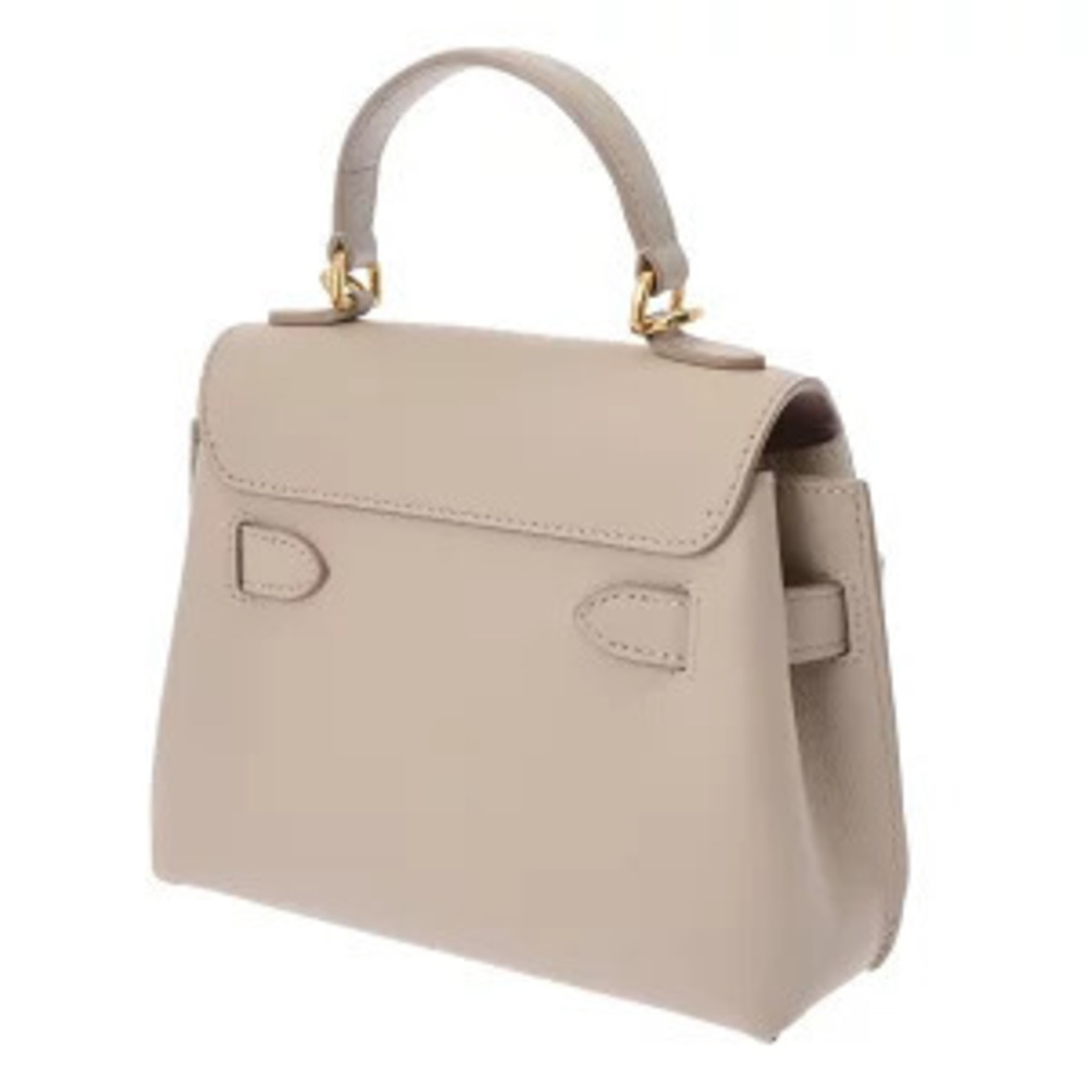 Louis Vuitton Greige Handbag Grain Calf Lockme Bag Leather Ever Gray